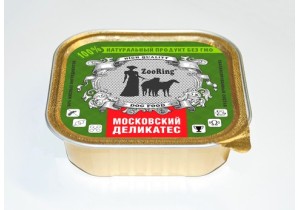 Корм для собак консервированный полнорационный Московский деликатес