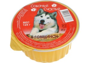 Консервированный корм для собак Собачье счастье говядина
