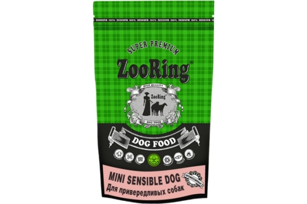 Корм для взрослых собак мини пород Mini Sensible Dog индейка и рис для привередливых к вкусу