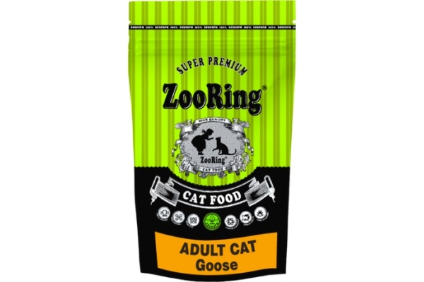 Корм для взрослых кошек ZooRing Adult Cat Goose гусь