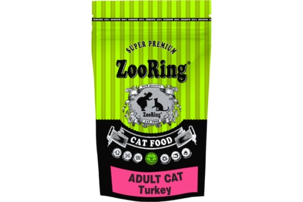 Корм для взрослых кошек ZooRing Adult Cat Turkey индейка