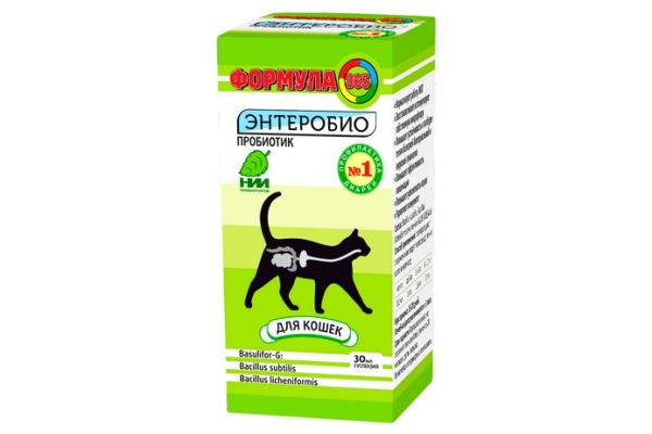Энтеробио пробиотик, для кошек Флакон 30 мл
