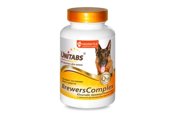 Витамины для собак крупных пород Юнитабс BreversComplex 100 таб