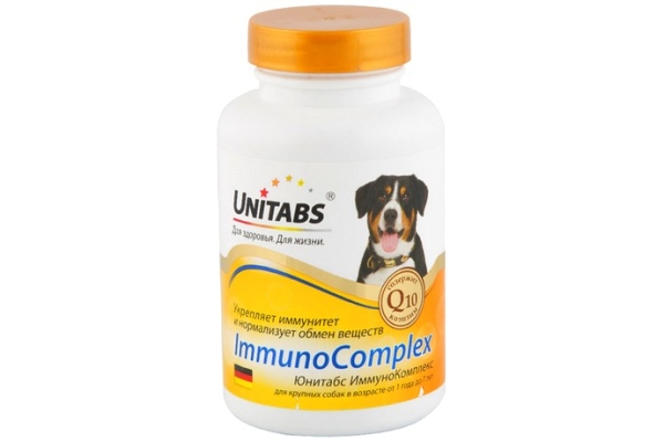 Витамины для собак крупных пород Юнитабс ImmunoComplex c Q10 100таб