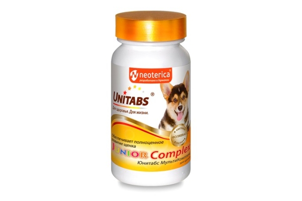 Витамины для щенков Юнитабс JuniorComplex с В9 100 табл