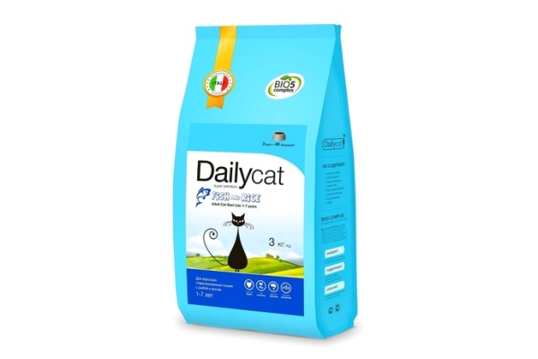 Корм для Стерилизованных кошек Dailycat ADULT Steri lite Fish and Rice рыба+рис (вес)