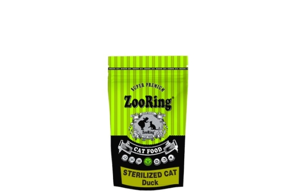 Корм для стерилизованный кошек и кастрированных котов ЗооРинг Sterilized Утка 
