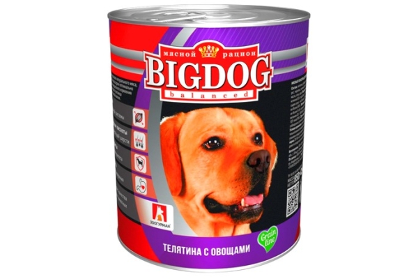 Консервированный корм для собак Зоогурман Big Dog Телятина с овощами