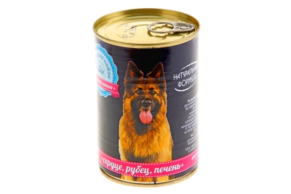 Консервированный корм для собак Натуральная формула сердце+рубец+печень