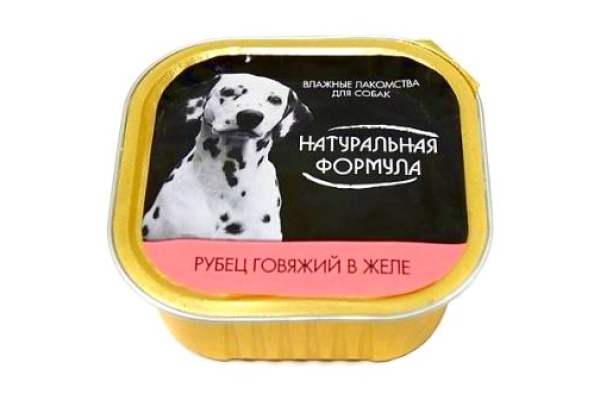 Консервированный корм для собак Натуральная формула Рубец говяжий/Желе