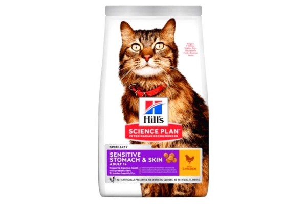 Сухой корм для кошек c чувствительной кожей и желудком Hill`s Sensitive Stomach & Skin 