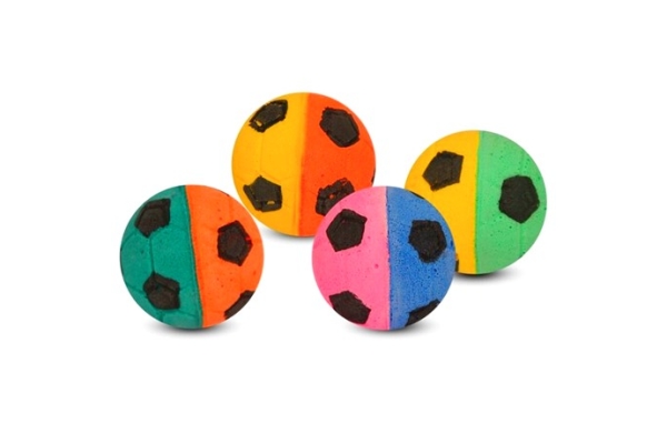 Игрушка для кошек Мяч футбольный двухцветный