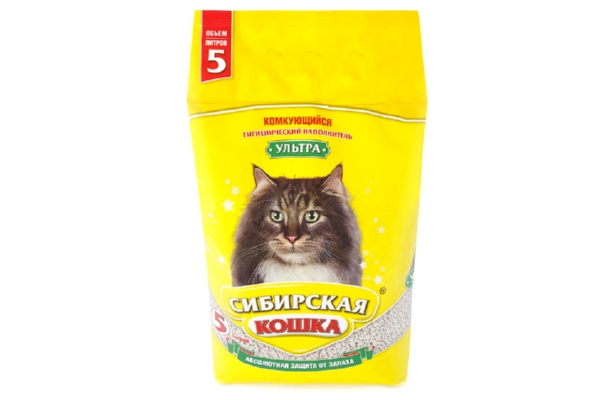 Наполнитель Ультра комкующийся для туалета кошек «Сибирская Кошка»
