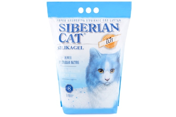 Наполнитель для кошачьего туалета силикагелевый Сибирская кошка, Элита (синий)