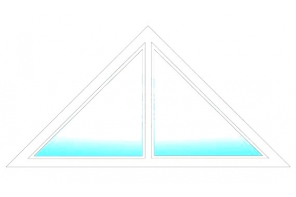 Треугольное алюминиевое окно