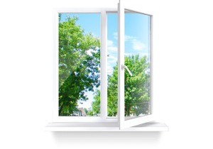 Двустворчатое пластиковое окно WHS 1400х1300