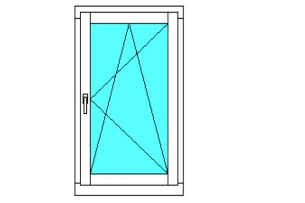 Пластиковое окно KBE 70 (одностворчатое)