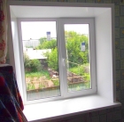 Двустворчатое пластиковое окно WHS 1400*1300