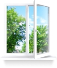 Двустворчатое пластиковое окно WHS 1400х1300